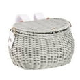 thumbnail image 1 of Waterproofs Plastic Wovens Bikes Basket Kids Bicycles Wicker Basket Childrens Bicycles Front Basket for Boy Girl, 1 of 8