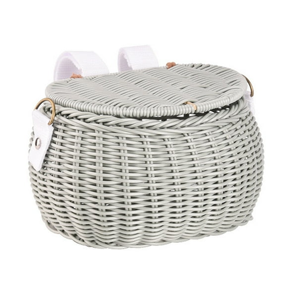 Waterproofs Plastic Wovens Bikes Basket Kids Bicycles Wicker Basket Childrens Bicycles Front Basket for Boy Girl