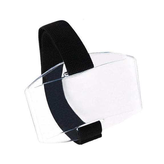 Waterproofs Ski Pass Holder Arm Badge Holder Armband Plastic PVC Card Sleeve with Adjustable Belt Name Label Holder