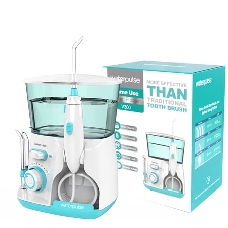 Waterpulse Electric Dental Water Flosser Hygiene Clean Oral Irrigator Teeth Cleaner Flossing Pick, Green