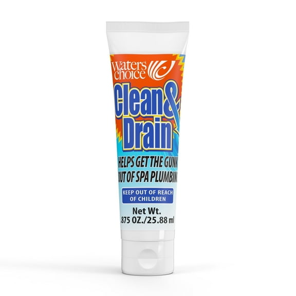 Waters Choice Clean & Drain Hot Tub Spa Cleaning Purge Product, Get the Gunk out of the Pipes 1 oz, Gel