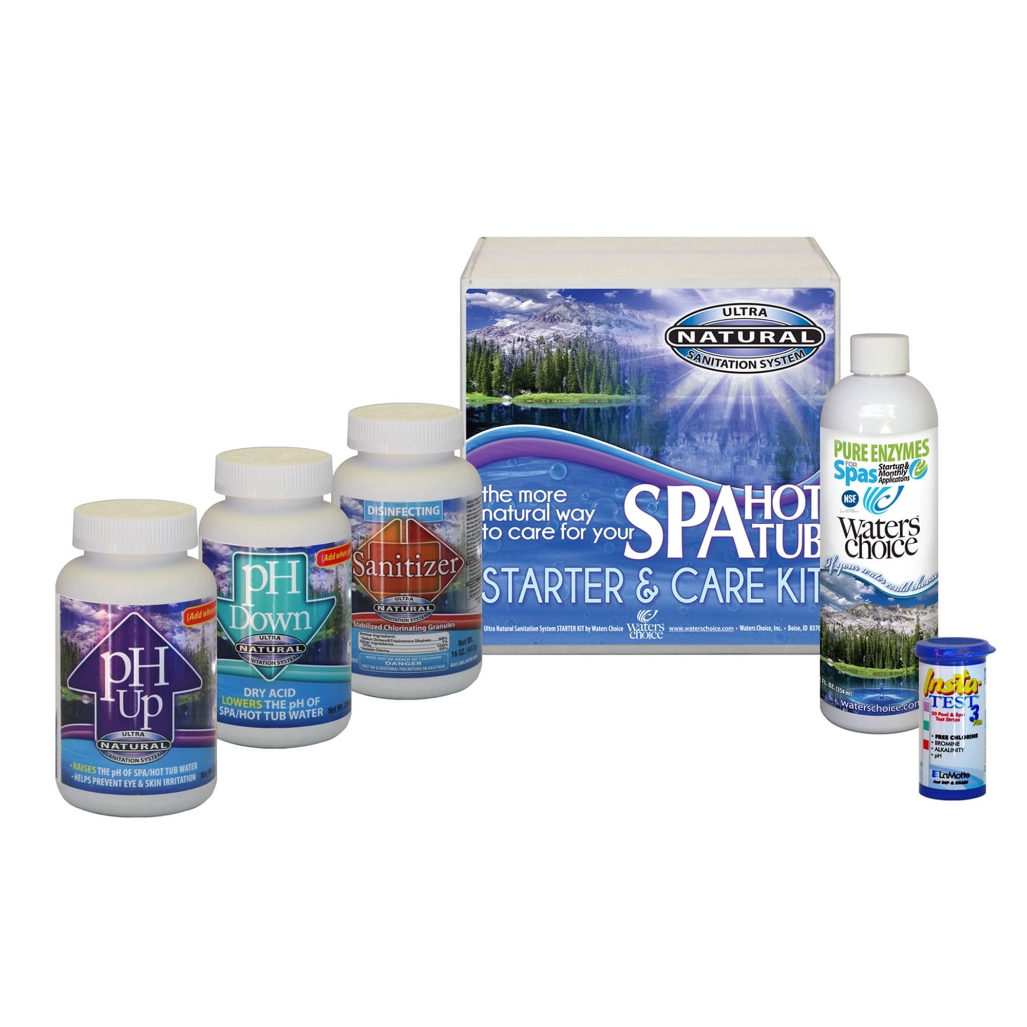 Waters Choice Complete Hot Tub Chemicals 1 Month Starter Kit Natural