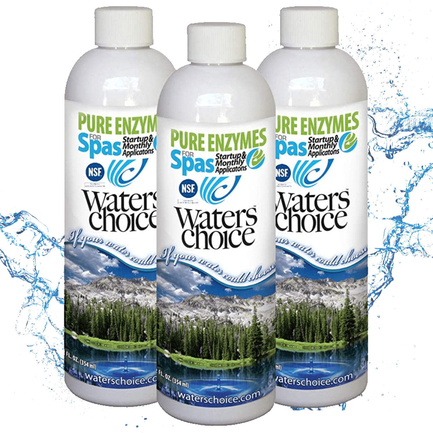 Waters Choice Pure Enzymes for Spas 3 Pack All Natural Spa Water Care