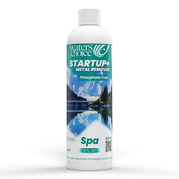 Waters Choice Spa Startup+ Metal Remover 12 oz Phosphate-Free Treatment for Iron, Stains & Metals
