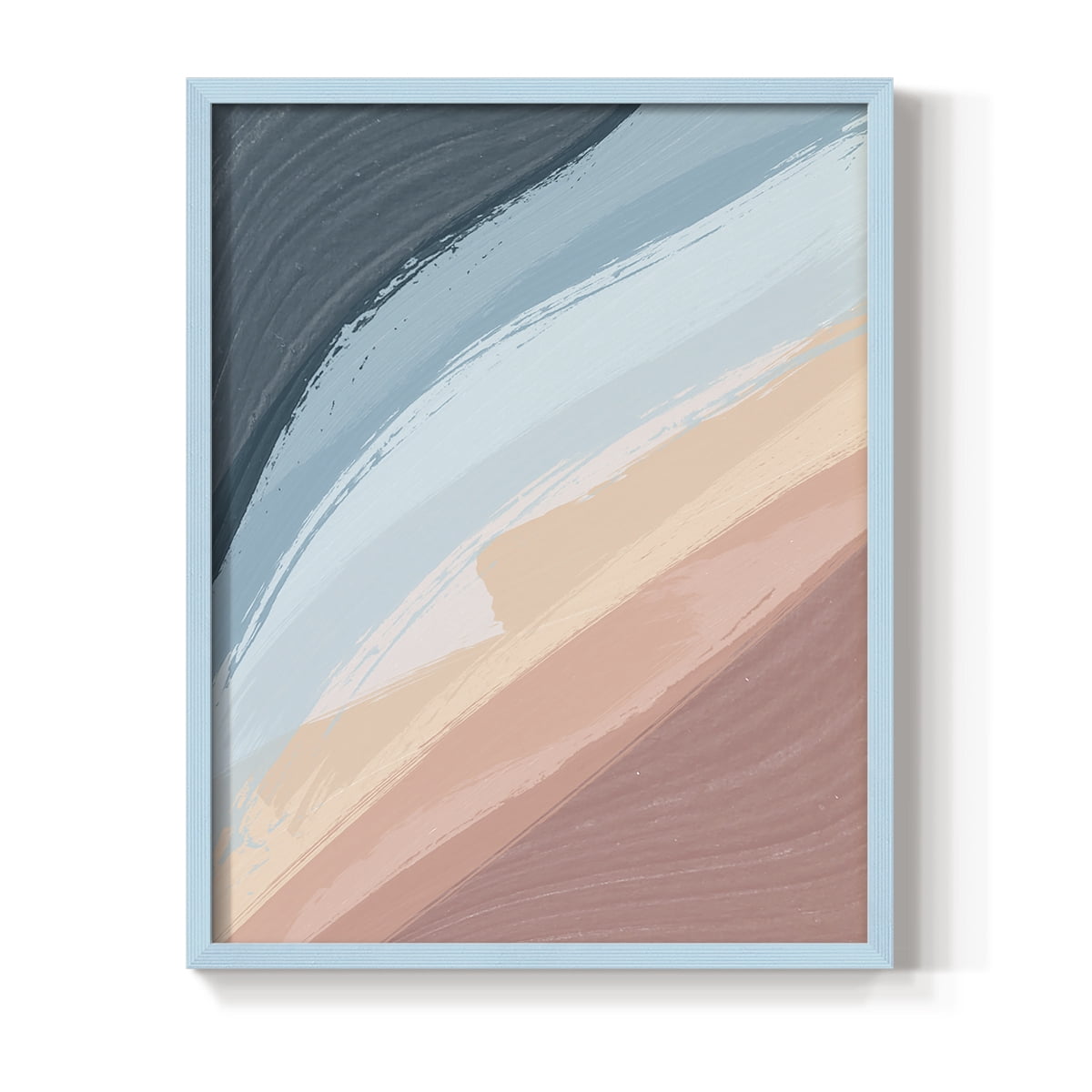 Waters Rolling Framed Print in Blue Solid Wood 8 x 10 Framed Print
