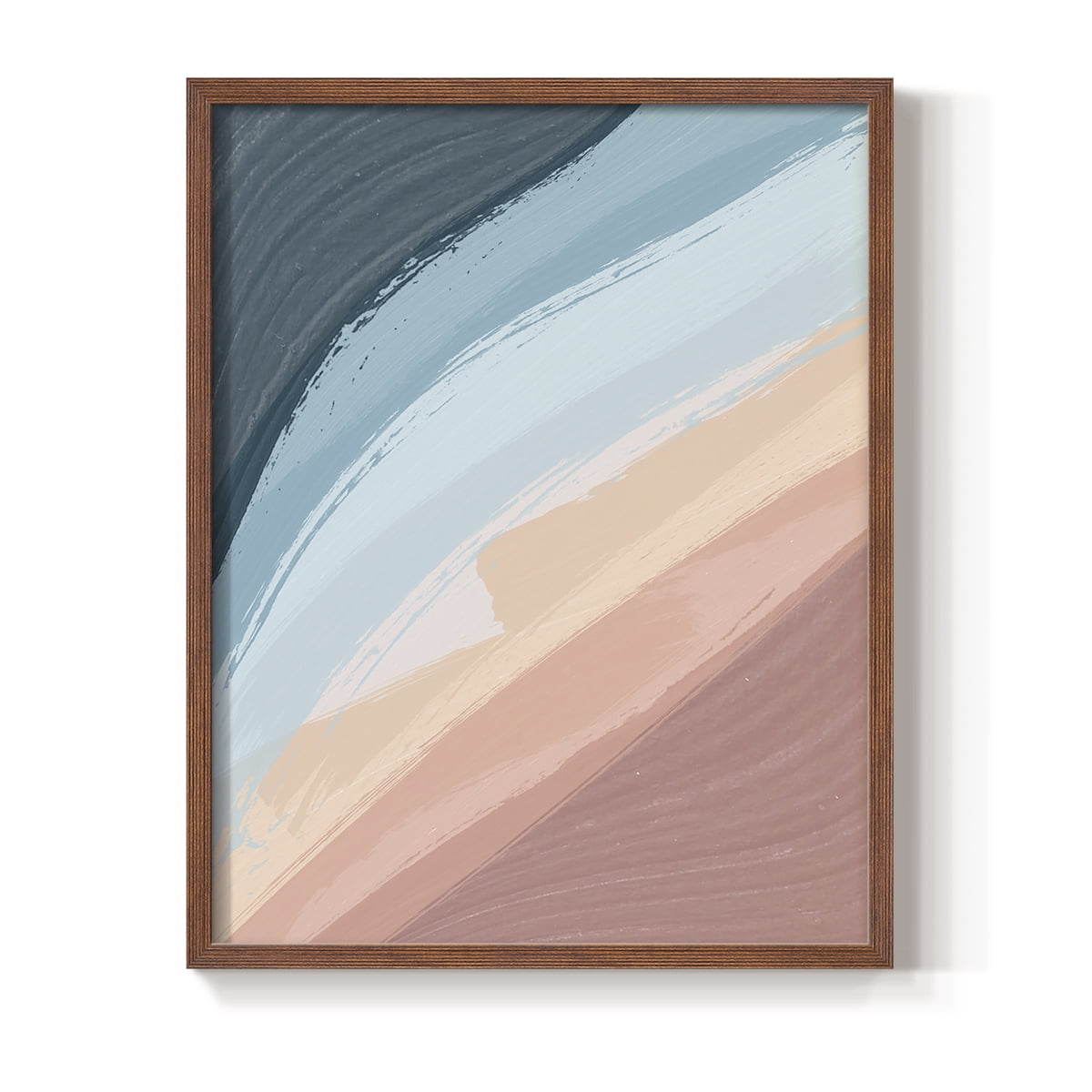 Waters Rolling Framed Print in Brown Solid Wood 11 x 14 Framed Print
