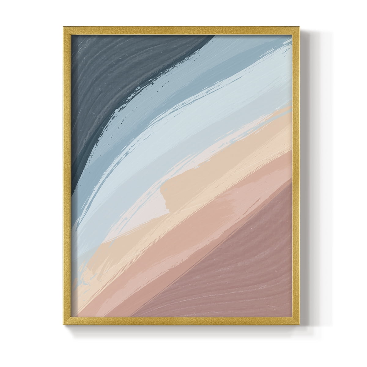 Waters Rolling Framed Print in Gold Solid Wood 8 x 10 Framed Print