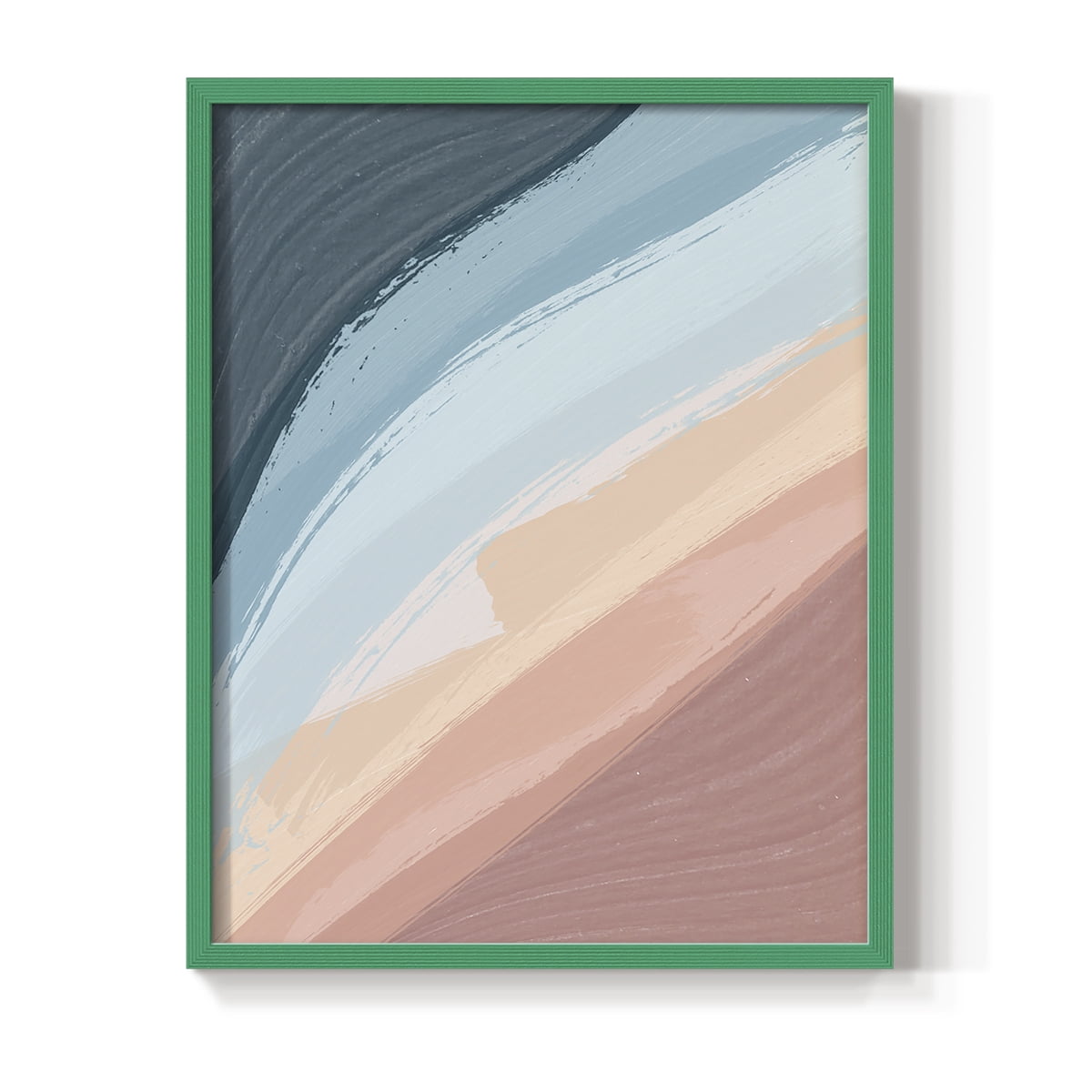 Waters Rolling Framed Print in Green Solid Wood 8 x 10 Framed Print