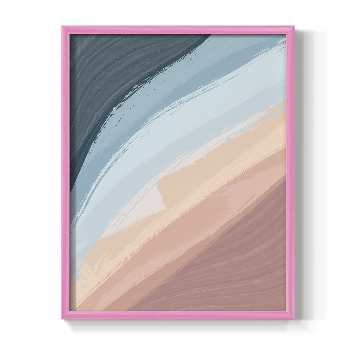 Waters Rolling Framed Print in Pink Solid Wood 8 x 10 Framed Print