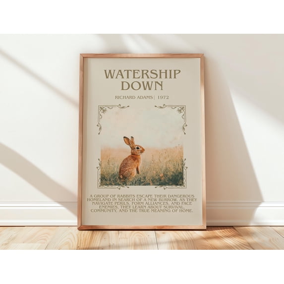 Watership Down By Richard Adams Book Fantasy Literary Art Poster ...