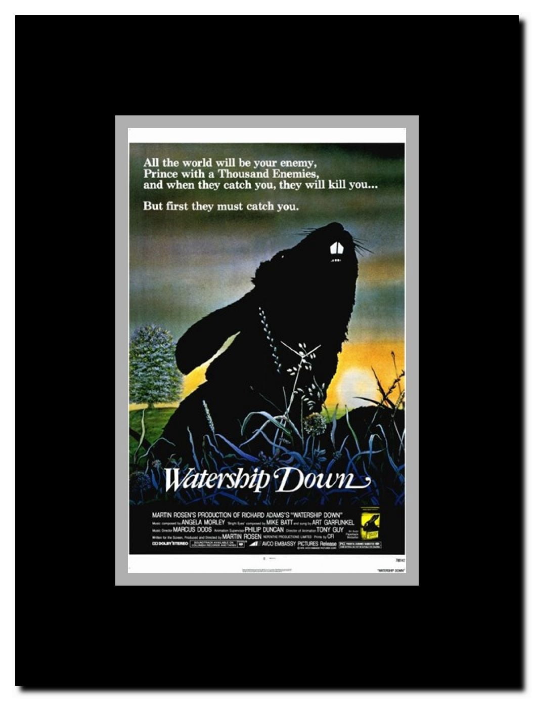 Watership Down Framed Movie Poster