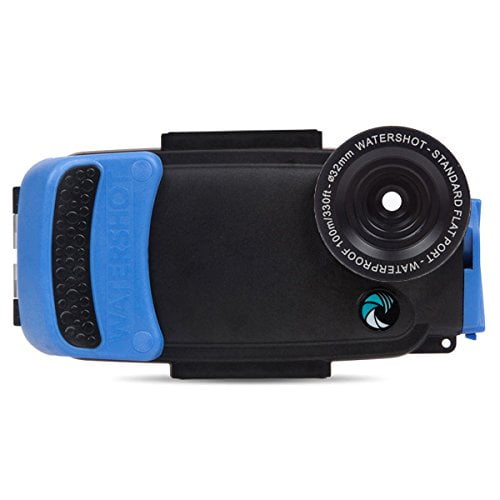 Watershot PRO Underwater Smart Phone Camera Housing for iPhone 6/6s Plus (Black/Snorkel Blue) (flat lens only)