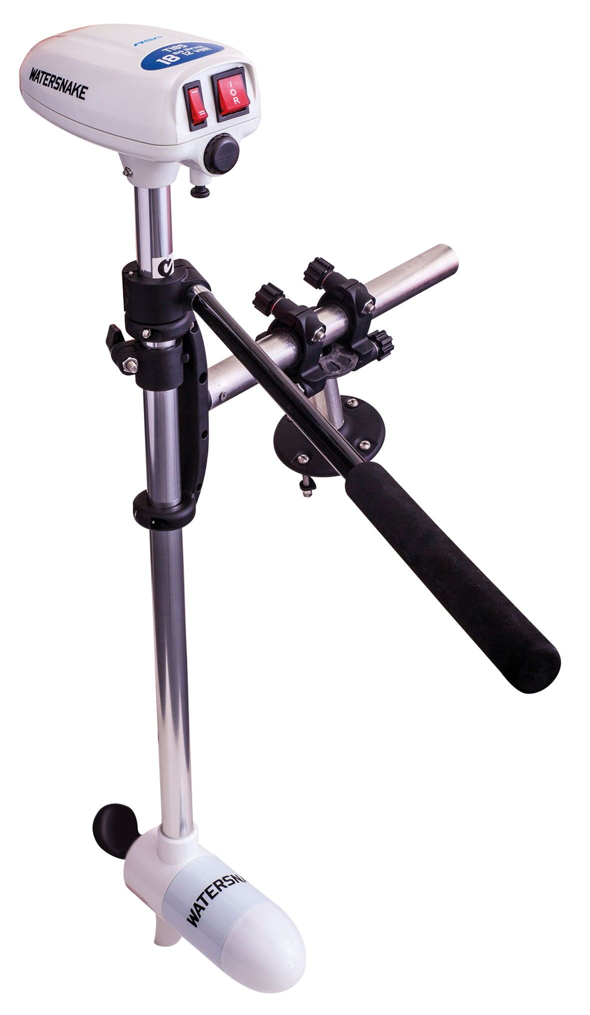 Watersnake Freshwater Handle Bar Steer 24" Shaft 18 lb Thrust Electric Transom Mount Trolling Motors
