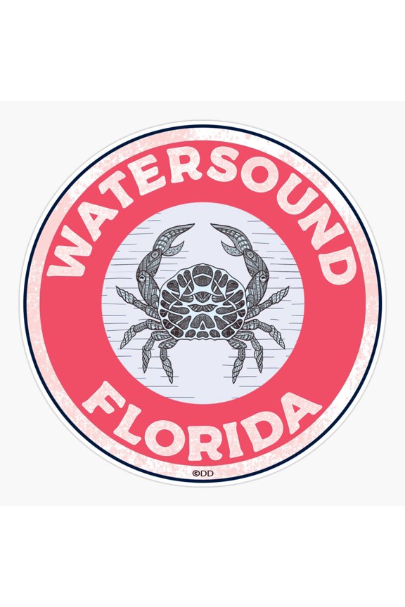 Watersound Florida Crab Emerald Coast Sticker