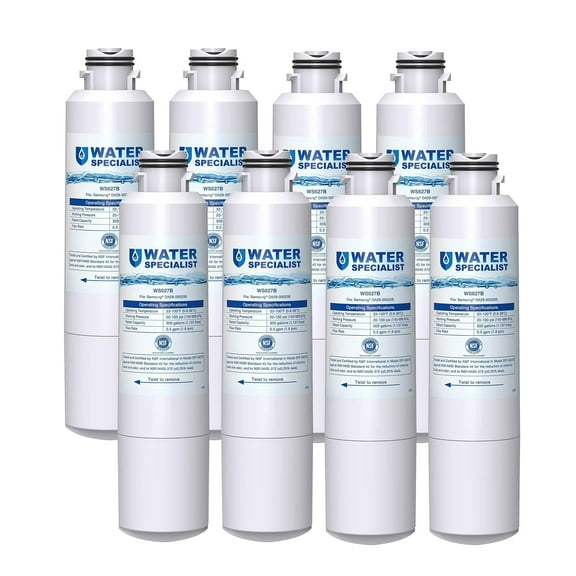 Waterspecialist DA29-00020B Refrigerator Water Filter, Replacement for Samsung DA29-00020A/B, DA29-00020B-1, RF25HMEDBSR, RF28HMEDBSR, HAF-CIN/EXP, RS25J500DSR&More Models, 8 Carbon Filters