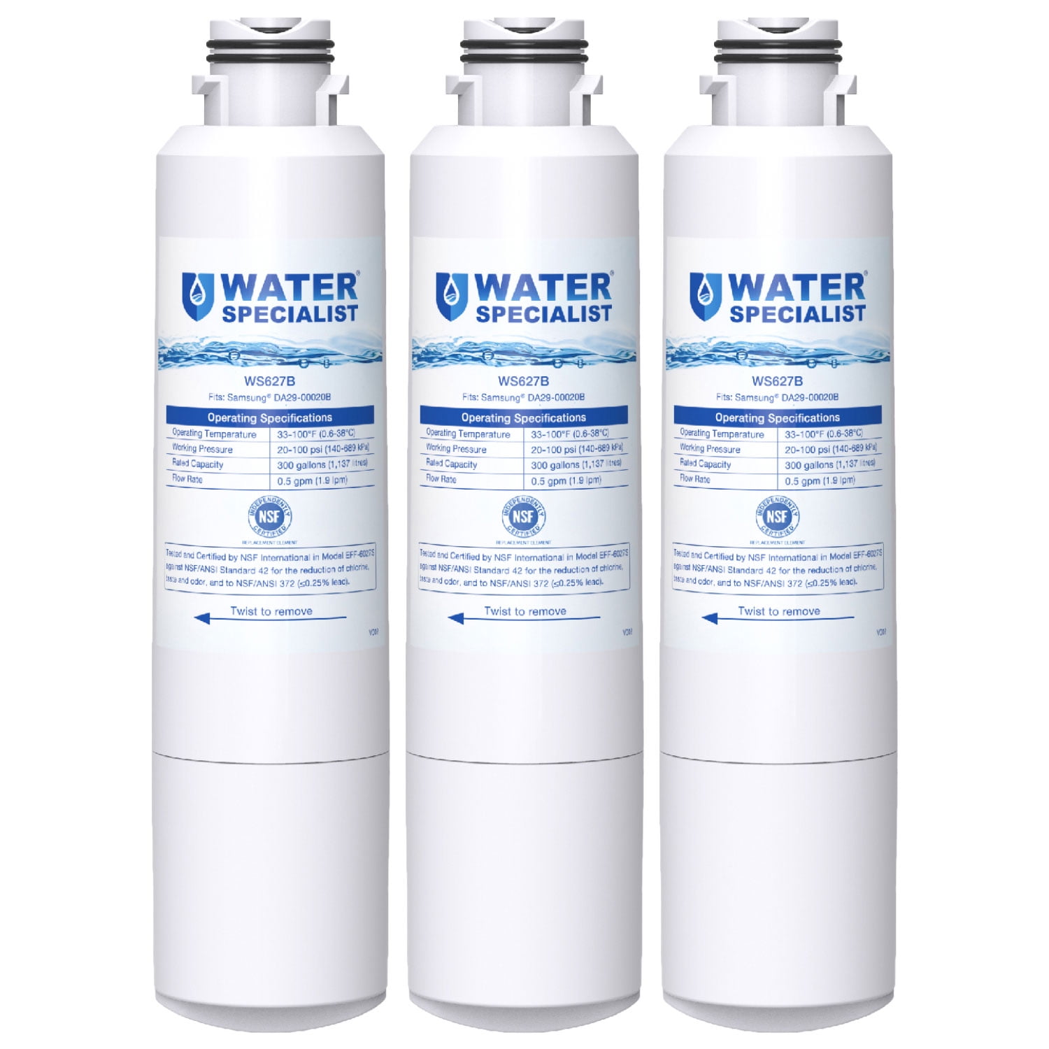 Waterdrop DA29-00020B Refrigerator Replacement Water Filter for Samsung  HAF-CIN/EXP, DA29-00020B, RF28HMEDBSR, 1-Pack B-WD-F27 - The Home Depot