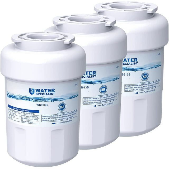 Waterspecialist MWF Refrigerator Water Filter, Replacement for GE