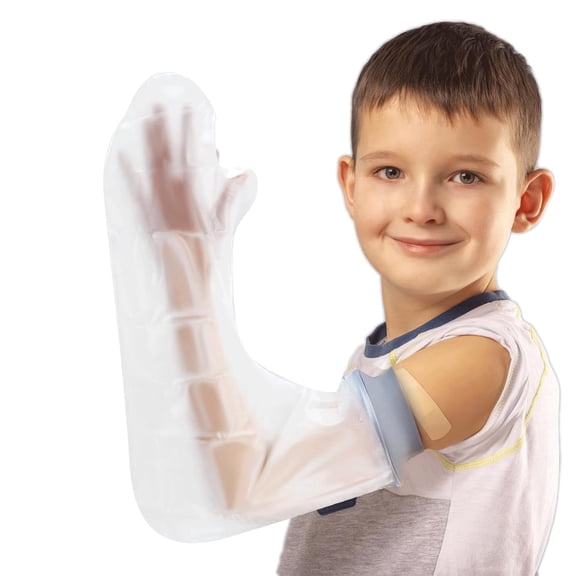 Watertight Arm Cast Cover Kids Shower 3 Sizes Reusable Long Sleeve Bag Protects Wounded Elbow Wrist Hand Finger Forearm