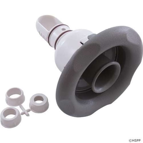 Waterway Whirlpool Adjustable Snap-In Spa Jet Internals with Five-Scallop Escutcheon, Gray 212-2057