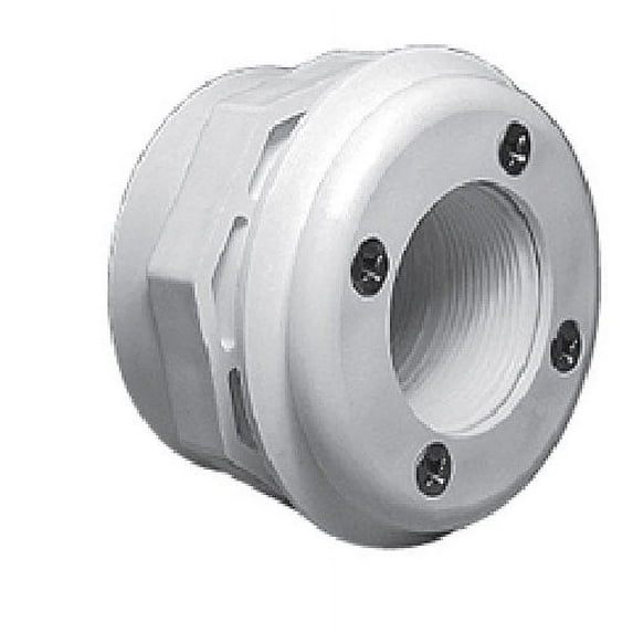 Waterway 400-9060B Steel Wall Fitting Assembly with Combo Spacer/Locknut White