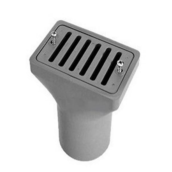 Waterway 640-2907B 2" x 4" Deck Gutter Drain - Gray