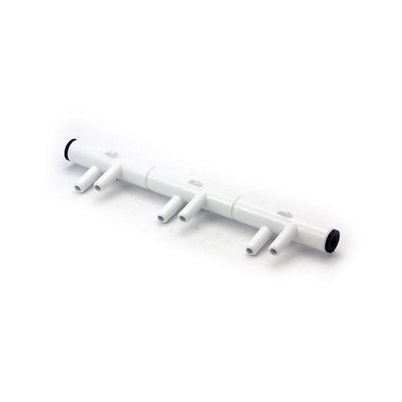 Waterway 672-6970 Manifold, PVC, Waterway, 2, 4, 6 Port, (6) 3/4"RB x (6) 3/8"SB w/ 1 End Plug