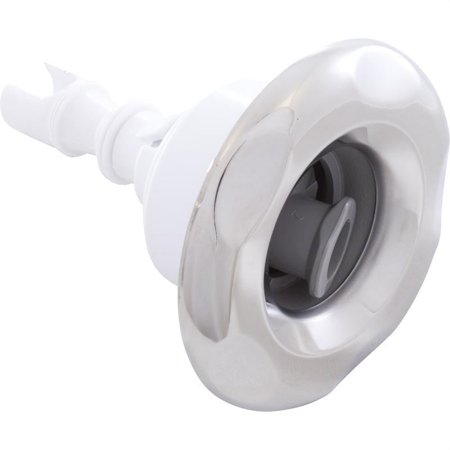 Waterway Mini-Storm Roto Snap-In Spa Jet Internals with Five-Scallop Metal Escutcheon, Gray 212-5427S