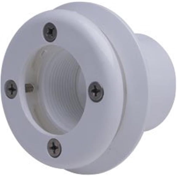 Waterway Plastics 400-9010B 1.5 in. Metal Wall Form Return Fitting, White