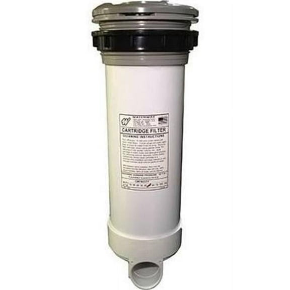 Waterway Plastics 510-6557 50 sq ft. 2 in. Slip 15 GPM Top Mount Low Profile Skimmer Filter, Gray