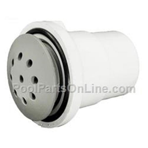 Waterway Plastics 670-2337 1 in. Spigot Top-Flow Straight Air Injector, Gray