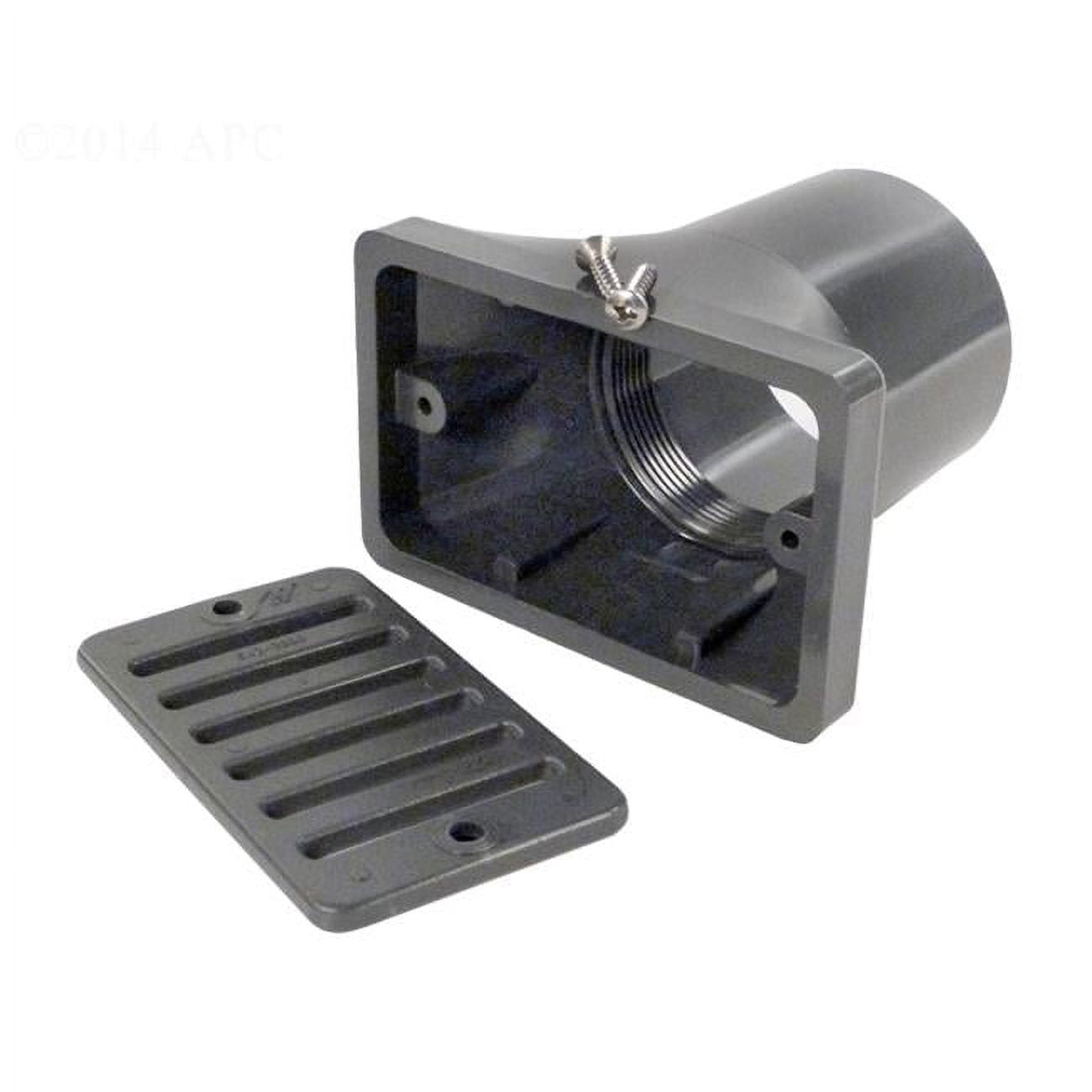 Waterway Plastics Gutter Drain Assembly Dark Grey