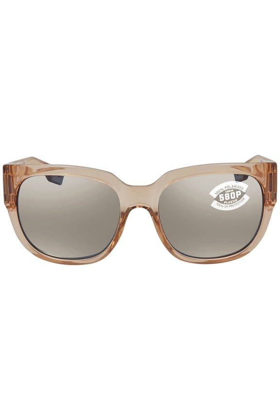 Waterwoman Polarized Copper Silver Mirror 580P Square Sunglasses WTW 252 OSCP