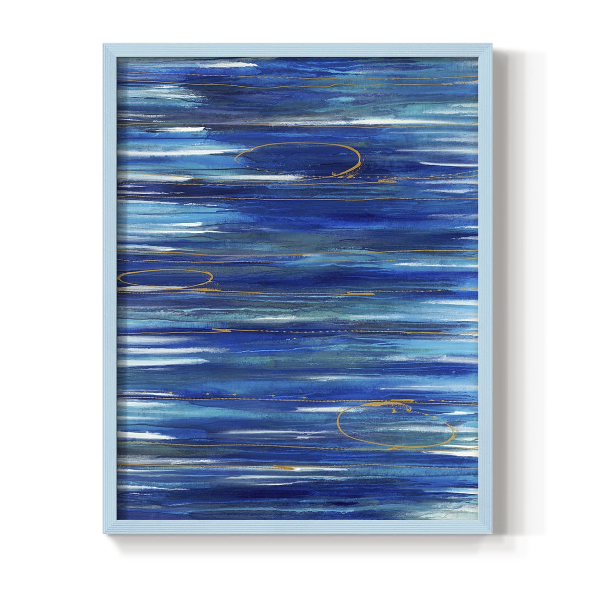 Waterworld Framed Print in Blue Solid Wood 11 x 14 Framed Print