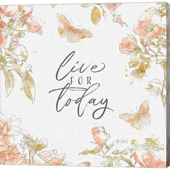 Watery Blooms IX by Katie Pertiet, Canvas Wall Art