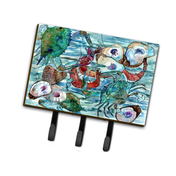 Watery Shrimp Crabs and Oysters Leash or Key Holder
