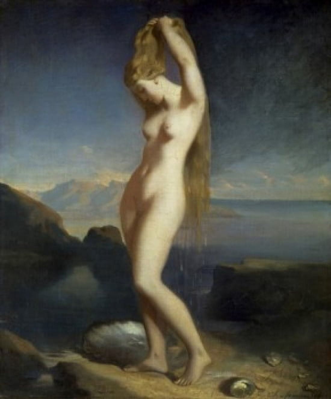 Watery Venus (Venus Marine) 1838 Theodore Chasseriau (1819-1856French) Musee du Louvre Paris Canvas Art - Theodore Chasseriau (24 x 36)