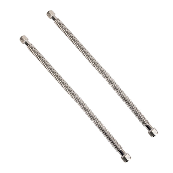 Watflow 24inch Stainless Steel Corrugated Water Heater Connector Flexible for Female Iron Water Pipes Fitting, 3/4" FIP x 3/4" FIP, 18" Length (2 Packs)