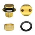 thumbnail image 1 of Watflow Tip-Toe Tub Trim Set with Two-Hole Overflow Faceplate, Replacement Bath Drain Trim Kit with 2-Hole Overflow Faceplate and Universal Fine/Coarse Thread (Polished Gold), 1 of 2