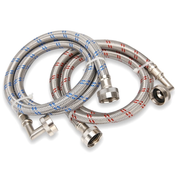 Watflow Washing Machine Hoses Stainless Steel (2 Count)