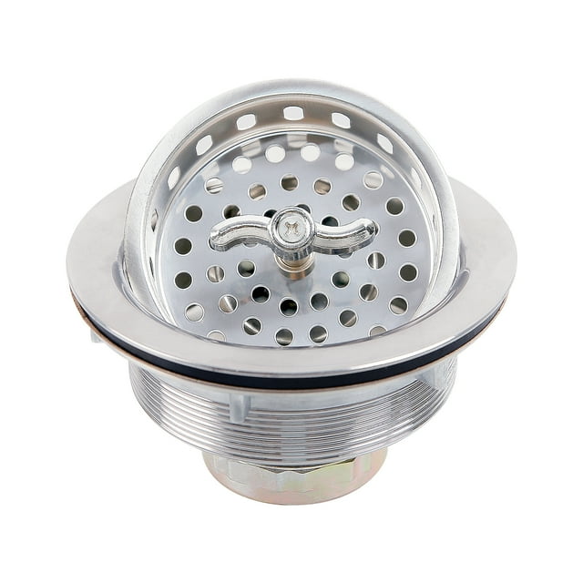 Watflow White Kitchen Sink Drain Assembly with Sink Strainer 31/2 Inch
