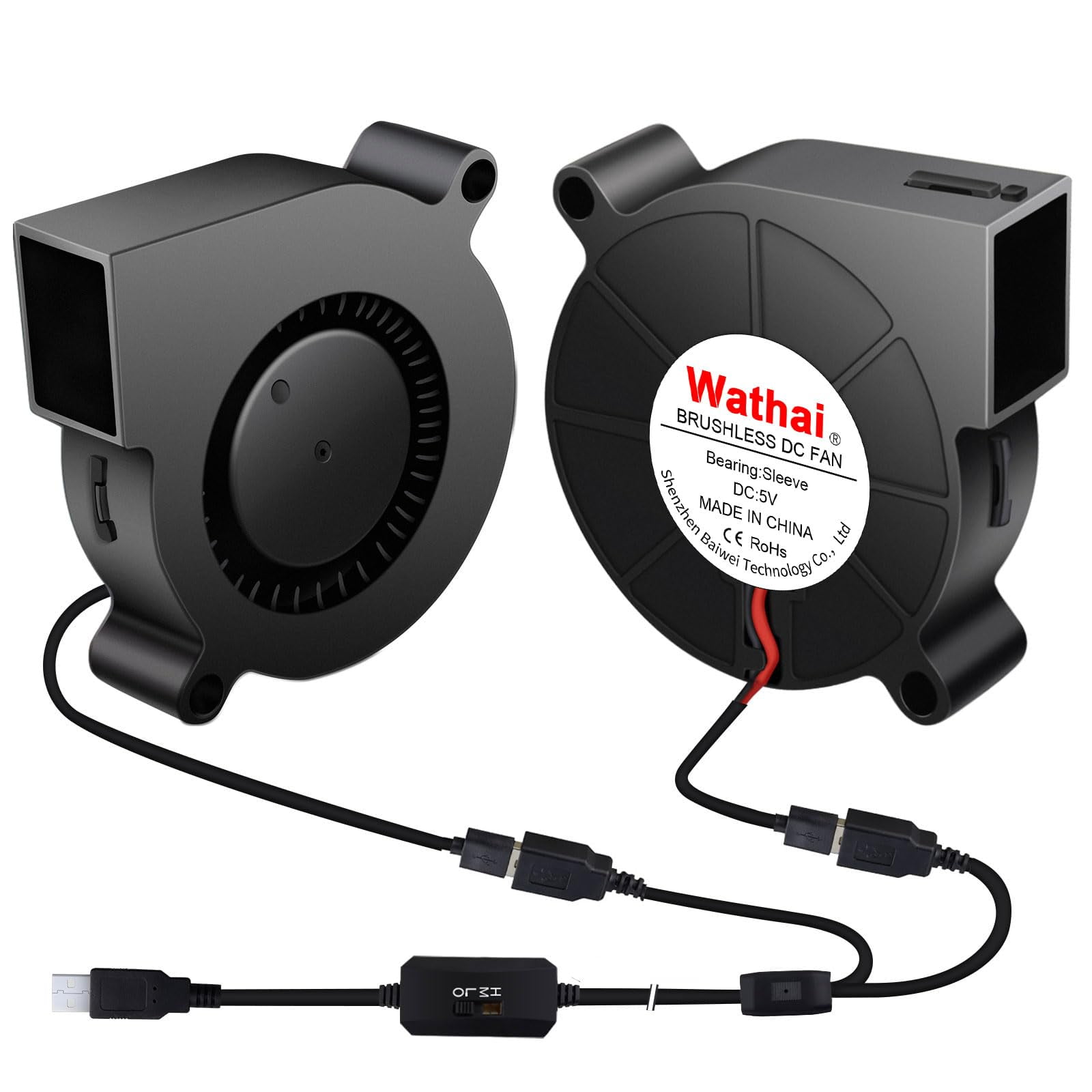 Wathai 50mm x 15mm SSF20 USB Blower Fan 5V 5015 Brushless Cooling Fans ...