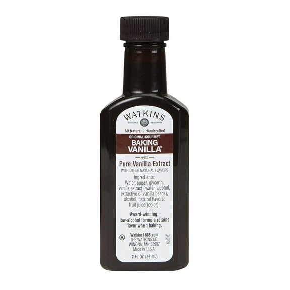 Watkins All Natural Original Gourmet Baking Vanilla Extract, 2 fl oz (Plastic Container)