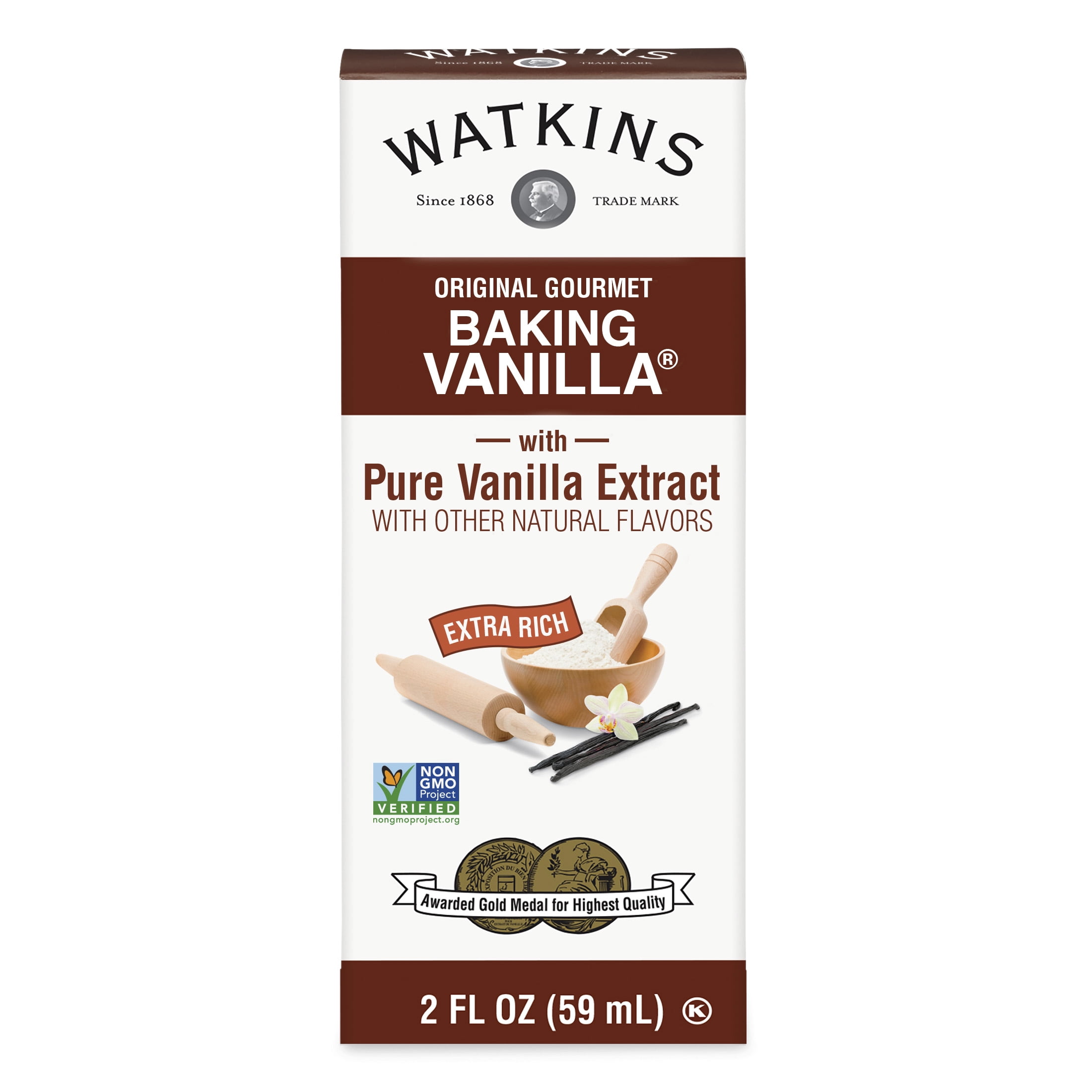 Watkins Baking Vanilla, 2 fl oz, Plastic Container
