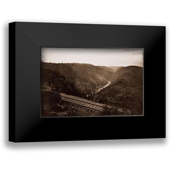 Watkins, Carleton 14x11 Black Modern Framed Museum Art Print Titled - Cape Horn, C.P.R.R., Nevada County, California, about 1880