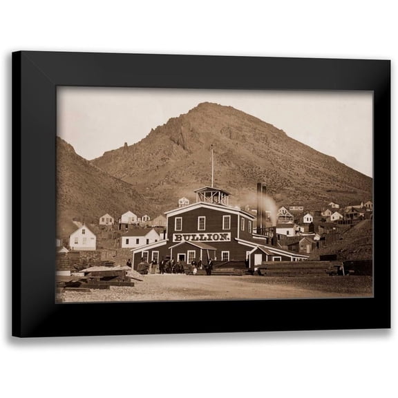 Watkins, Carleton 14x11 Black Modern Framed Museum Art Print Titled - The Bullion Mine, Virginia City, Nevada, 1880