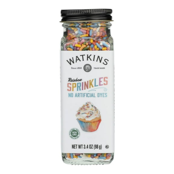 Watkins Gourmet Decorating Sprinkles, Rainbow, 3.4 oz