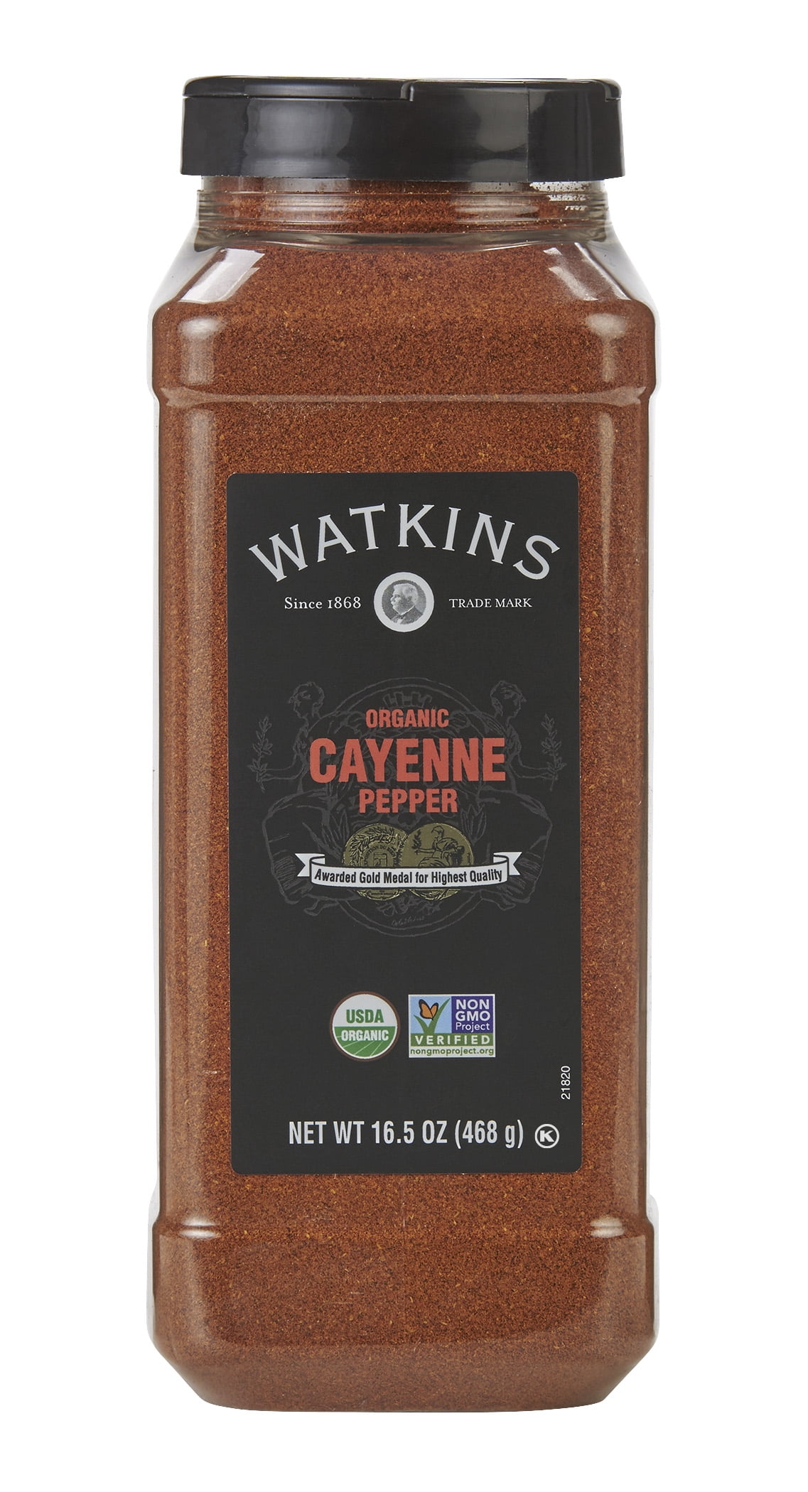 Watkins Gourmet Organic Spice Jar, Cayenne Pepper, 16.5 oz