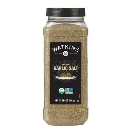 Watkins Gourmet Spice, Organic Garlic Salt, Bulk Food Service Size, 33.5 oz (Pack of 1)