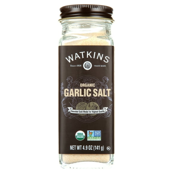 Watkins Gourmet Organic Spice Jar, Garlic Salt, 4.9 oz