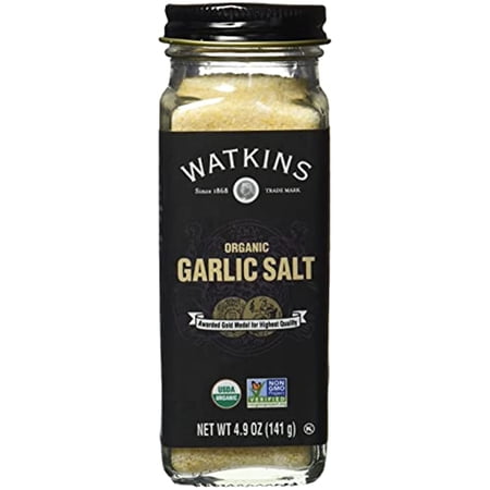 Watkins Gourmet Organic Spice Jar, Garlic Salt, 4.97 Ounce